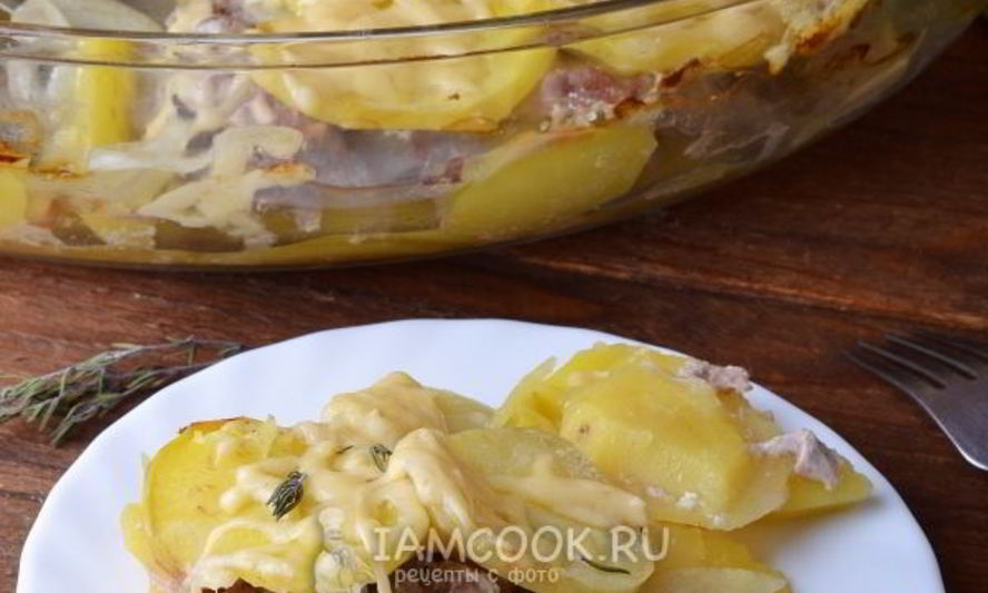 Рецепт картошки с фаршем в духовке