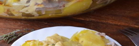 картошка с фаршем в духовке