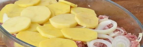 картошка с фаршем в духовке