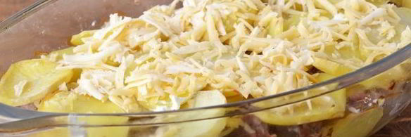 картошка с фаршем в духовке