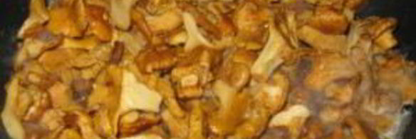 картошка со свежими грибами жареная