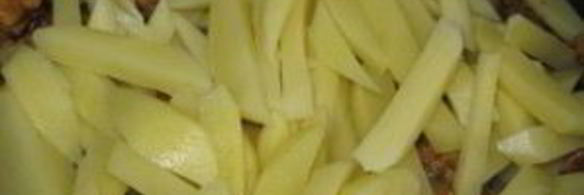 картошка со свежими грибами жареная