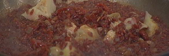 красный рис с артишоками и кардамоном