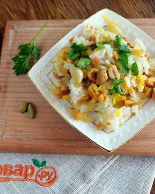 Морковный рис на гарнир