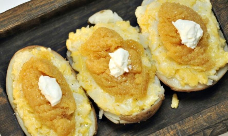 Рецепт нежного картофеля с щучьей икрой