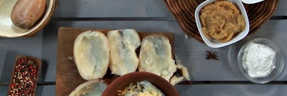 нежный картофель с щучьей икрой