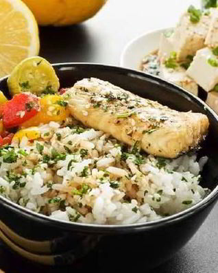 Пряный рис с рыбой