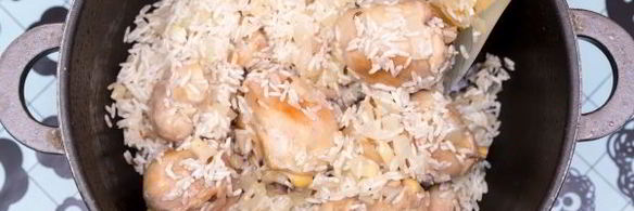 рис с курицей и вялеными помидорами