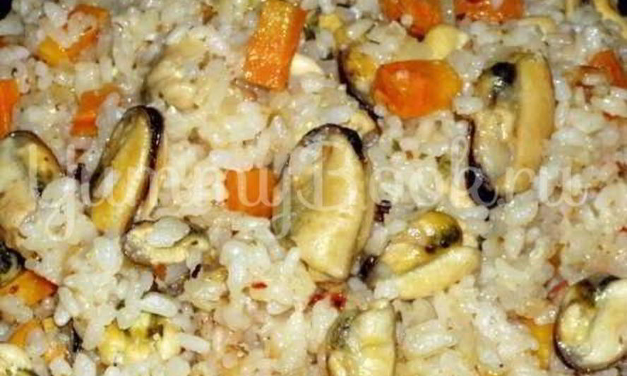 Рецепт риса с мидиями