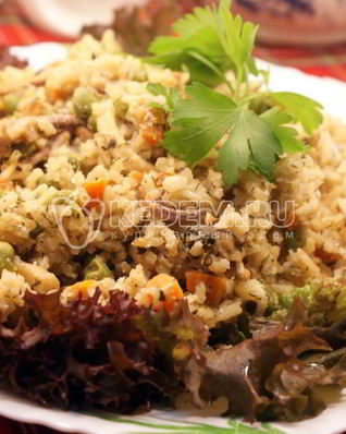 Рис с морепродуктами в мультиварке