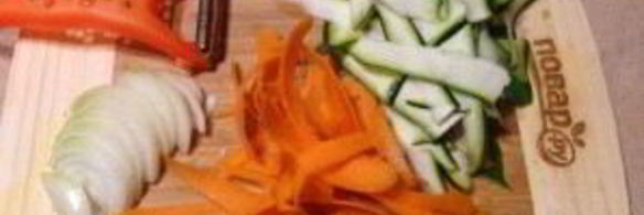 рис с морковкой, цуккини и апельсином