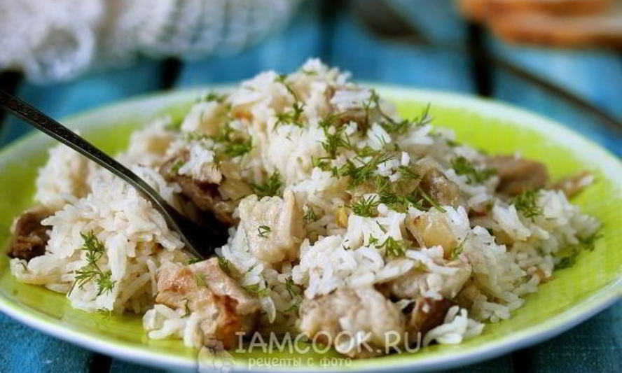 Рецепт риса с мясом в мультиварке