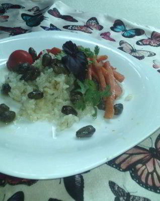 Рис с перепелиными сердцами