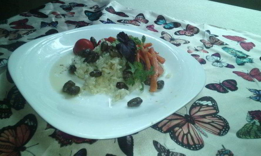 Рецепт риса с перепелиными сердцами