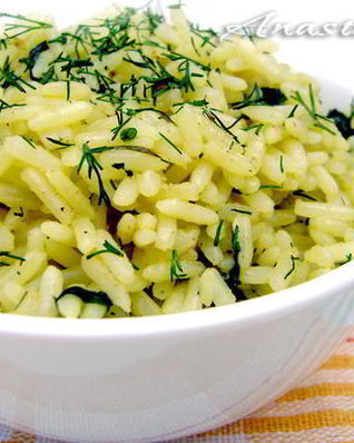 Рис со шпинатом Золотистый