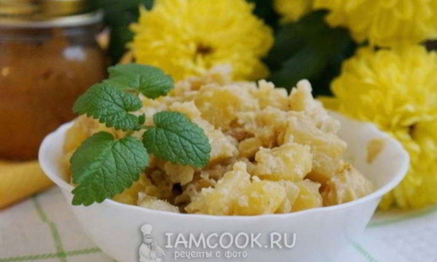 Рецепт жареного картофеля со сметаной и луком