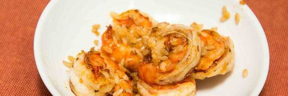 жареный рис с креветками