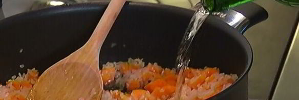 зимний рис с тыквой и кедровыми орехами