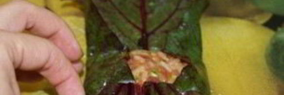 долма из свекольных листьев