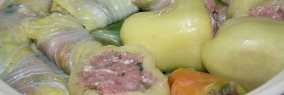 голубцы и перцы со свининой без риса