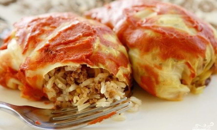 Рецепт голубцов с мясом и рисом
