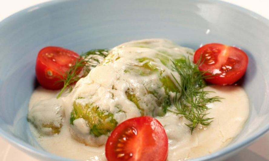 Рецепт голубцов с треской и красным рисом