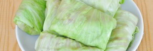 голубцы со свиным фаршем и патиссонами