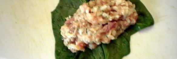 голубцы в шпинате