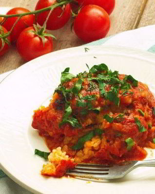 Ленивые голубцы постные