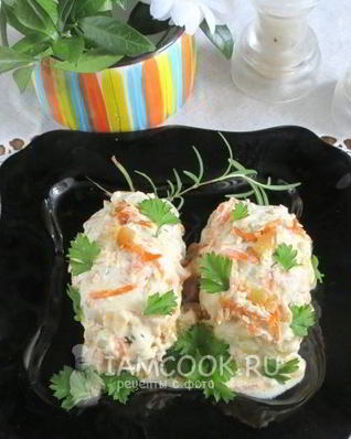 Ленивые голубцы в сметанном соусе в духовке