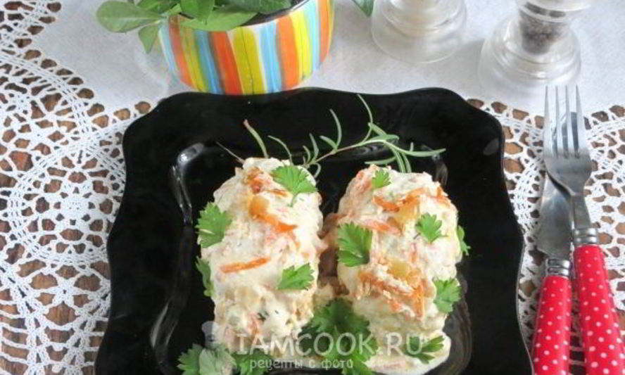 Рецепт ленивых голубцов в сметанном соусе в духовке