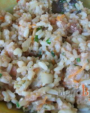 Мясная начинка для голубцов, фаршированного перца и кабачков