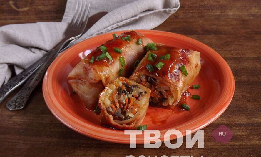 Рецепт постных голубцов с грибами