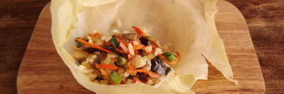 постные голубцы с грибами