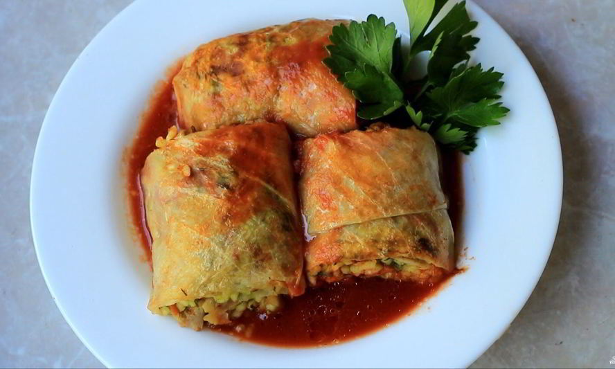 Рецепт постных голубцов с шампиньонами