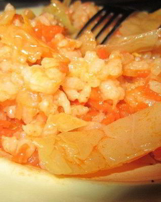 Постные ленивые голубцы