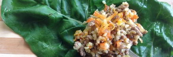 запеченные голубцы из мангольда