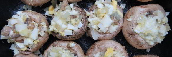 фаршированные шампиньоны под сметанным соусом