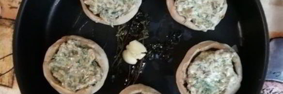 фаршированные шляпки шампиньонов