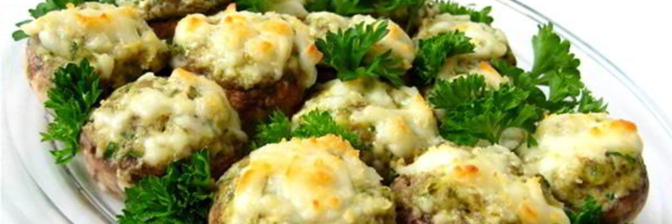 Грибы, фаршированные фаршем