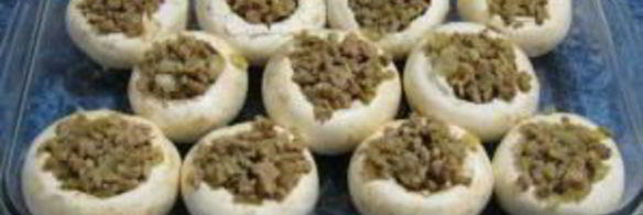 грибы, фаршированные фаршем