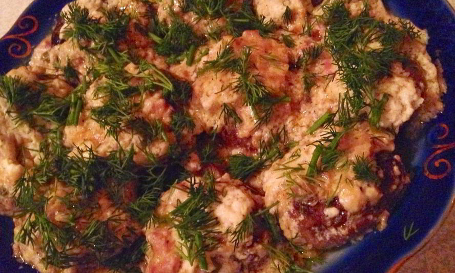 Рецепт грибов, фаршированных ветчиной и сыром