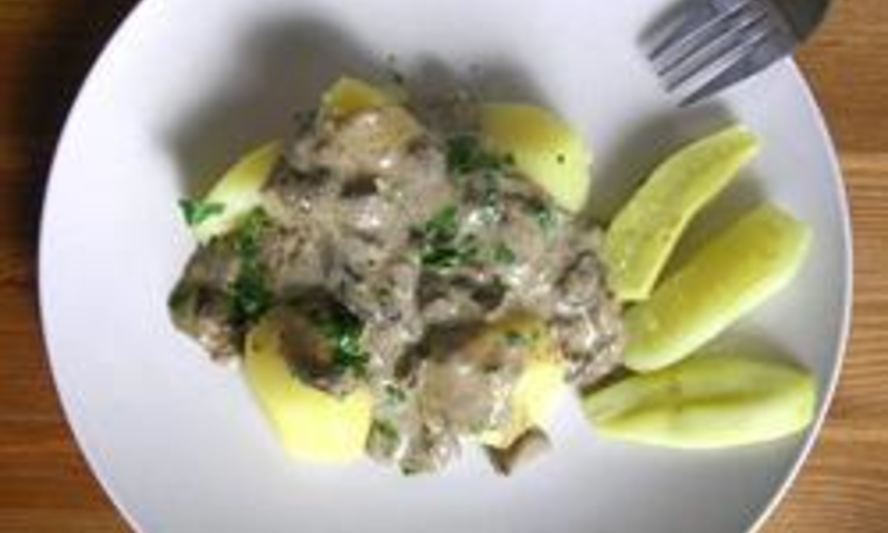 Рецепт грибов тушенных со сметаной