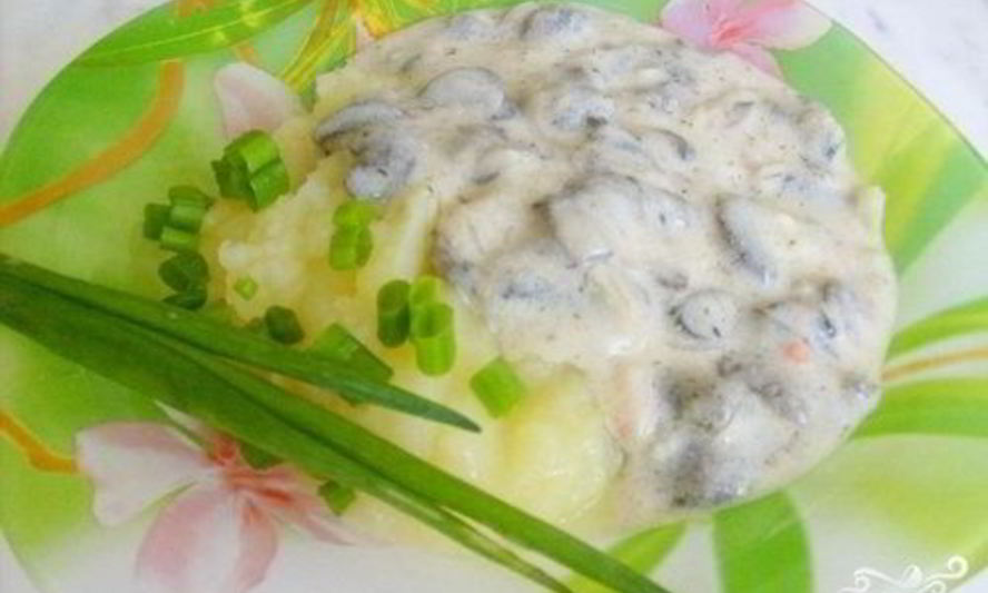 Рецепт грибов в сметанном соусе