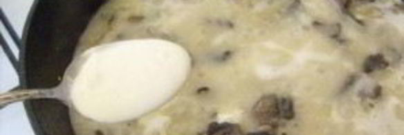 грибы в сметанном соусе