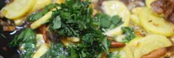 лисички с кабачками жареные