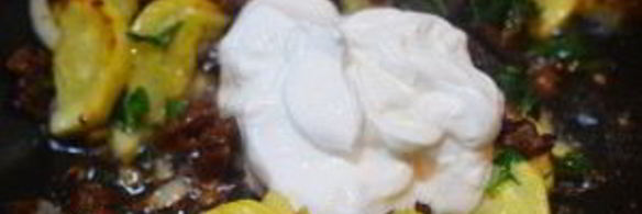 лисички с кабачками жареные