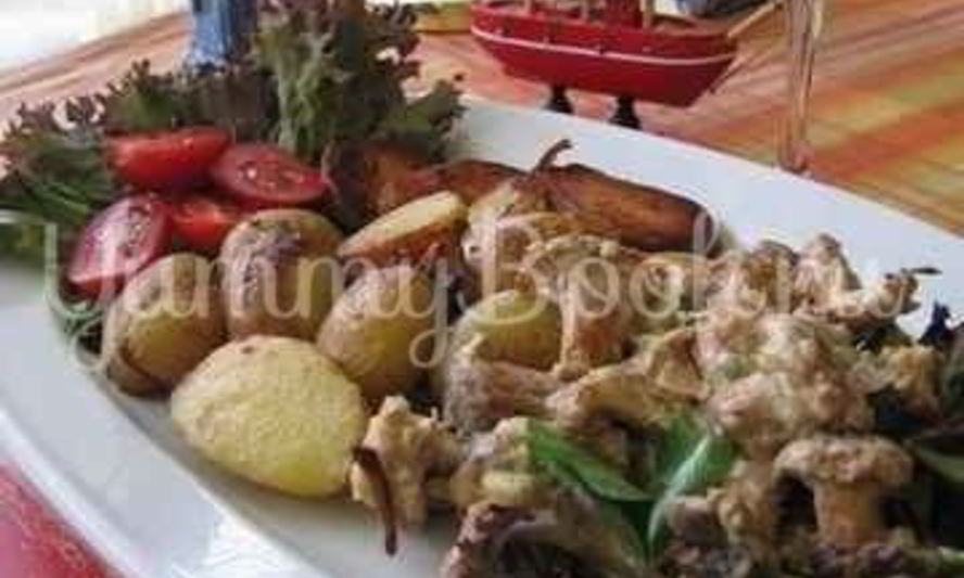 Рецепт лисичек жареных с картофелем