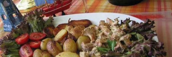 лисички жареные с картофелем