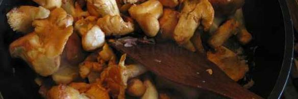 лисички жареные с картофелем